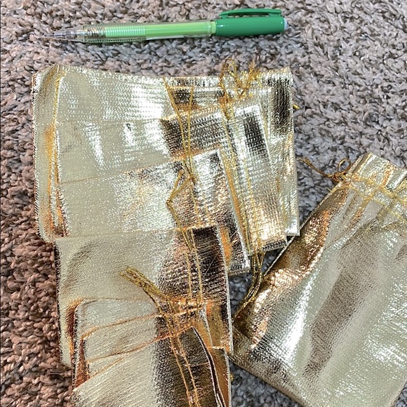 Multiple Size Available Jewelry Sparkling Golden Bags - Picture 4 of 6